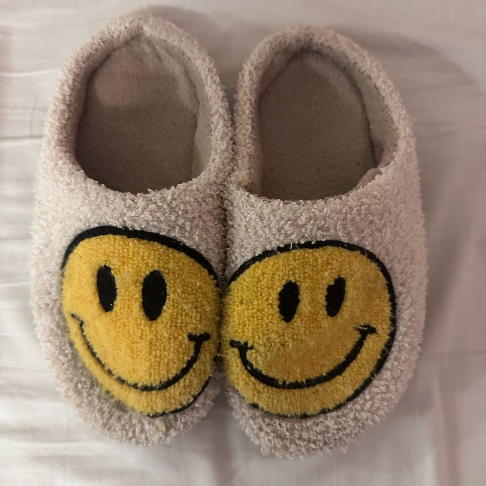 Smiley face slippers
